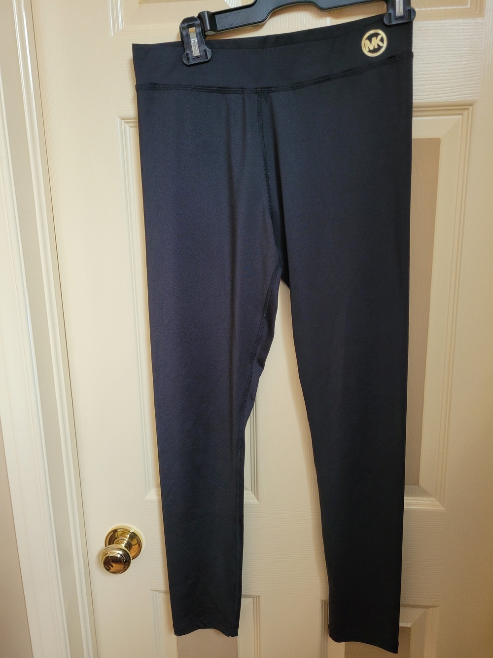 MICHAEL Michael Kors Black Logo-Accent Stretch Leggings